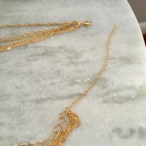 Rose, Coin, and Cross Layered Gold Necklace - Picture 8 of 8